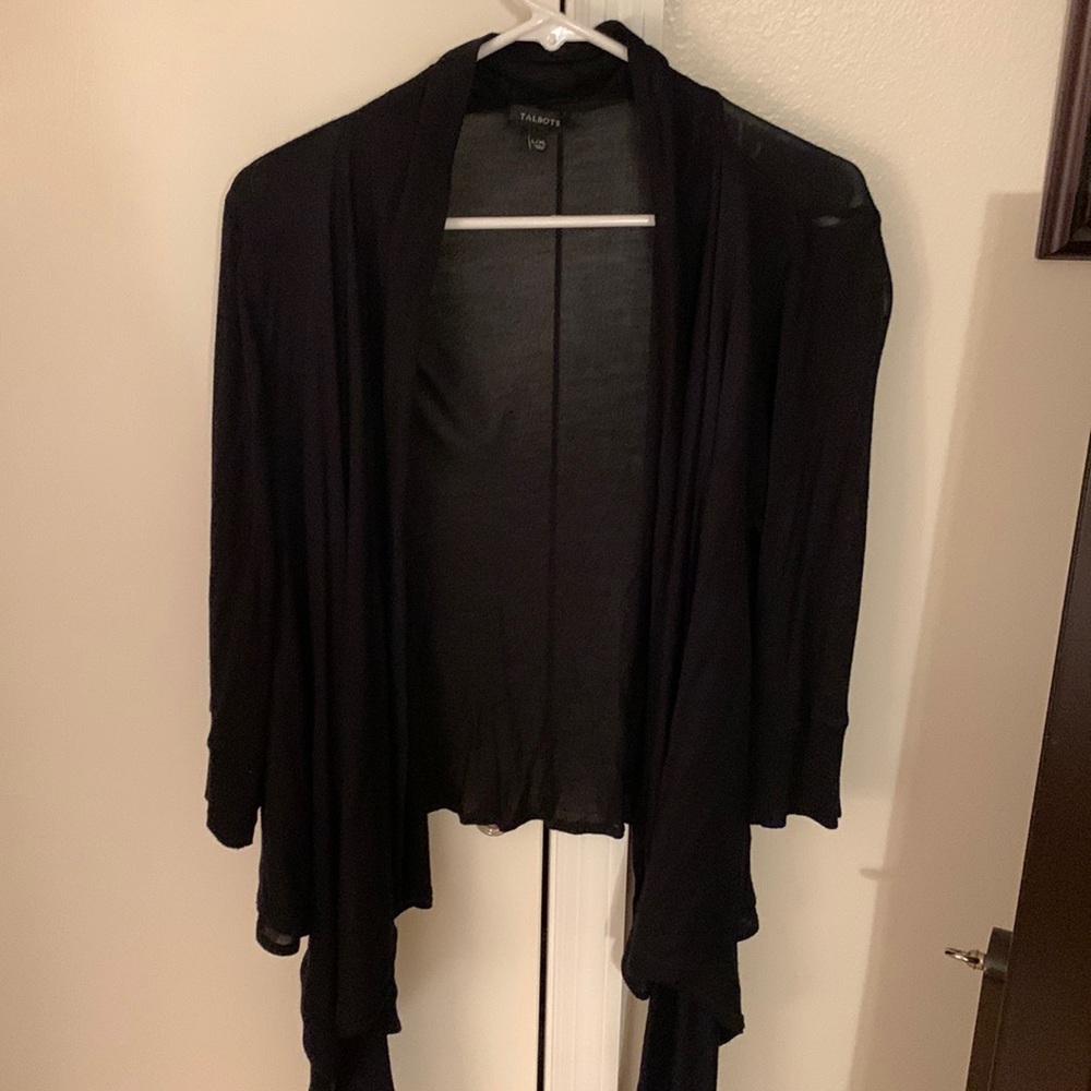 Black, Talbots long sleeved wrap